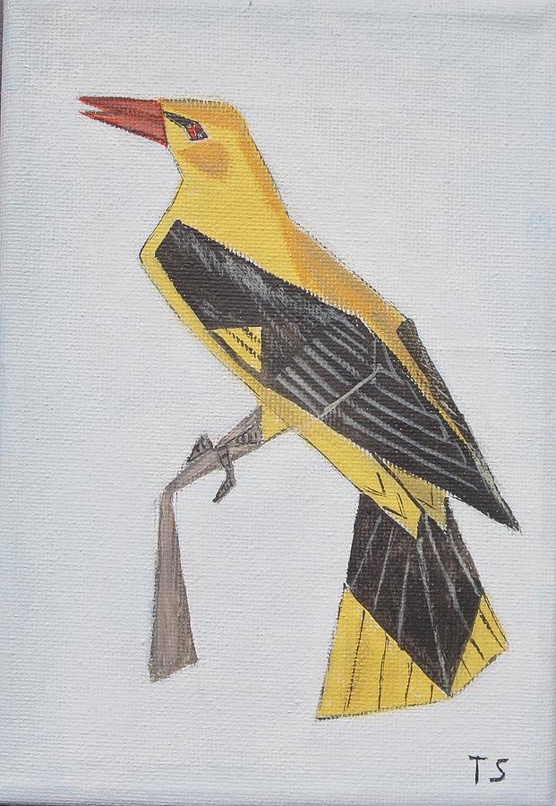 Bird Painting - Golden oriole by Tamara Savchenko