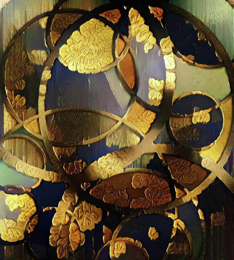 Golden Ornament Digital Art by Bruce Rolff