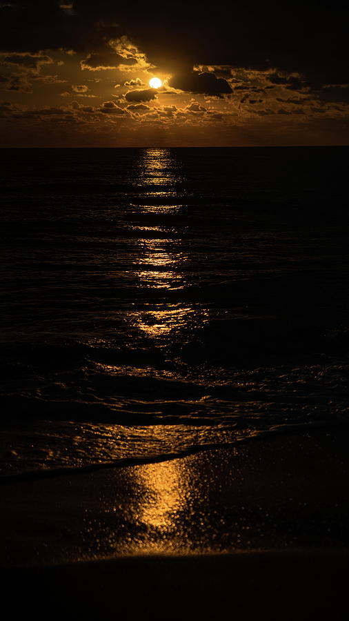 Golden Path Sunrise Delray Beach Florida Photograph by Lawrence S Richardson Jr