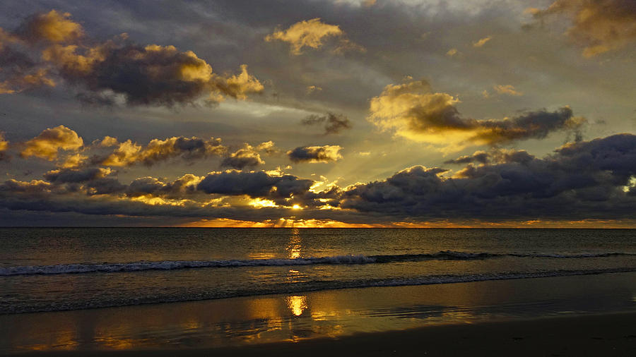 Golden Path Sunrise Delray Beach Photograph by Lawrence S Richardson Jr