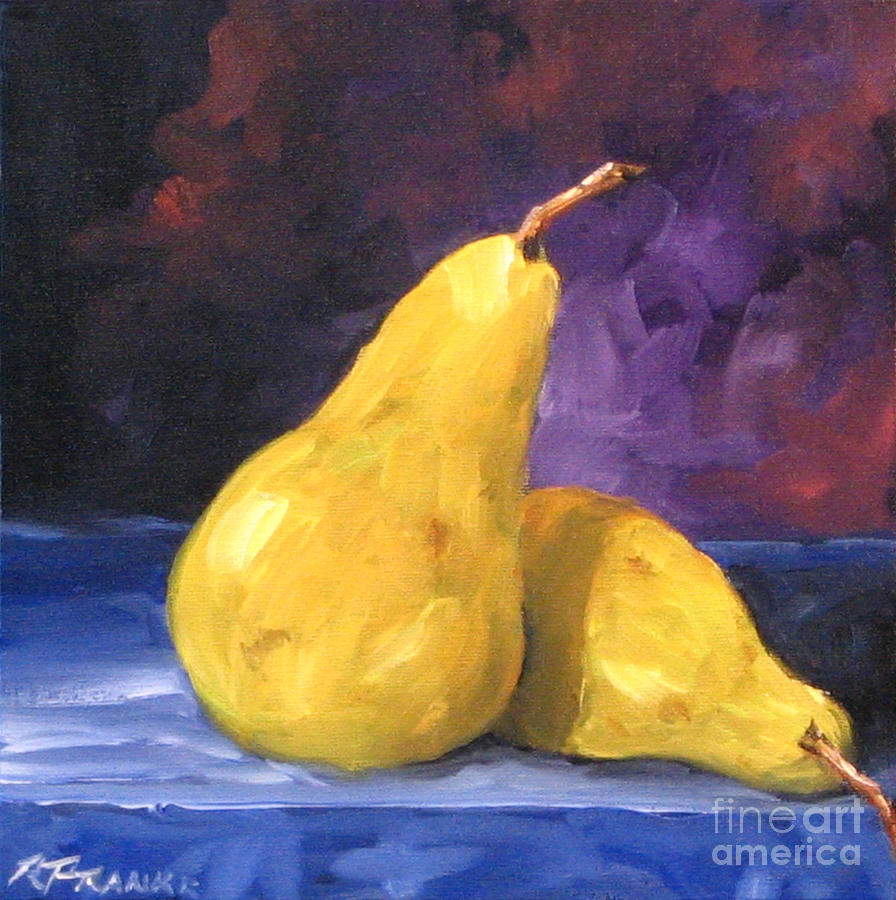 Golden Pears Painting by Richard T Pranke