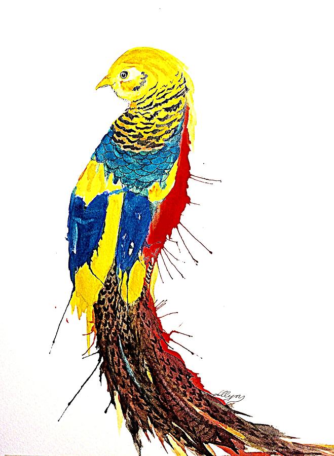 Pheasant Painting - Golden Pheasant Chinese Pheasant  by Ellen Levinson