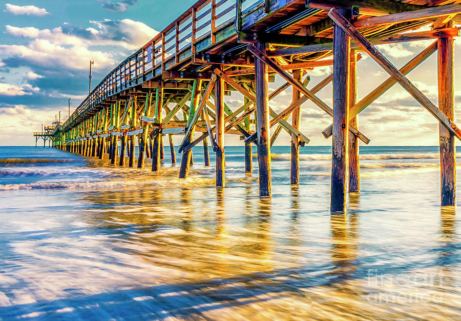 Golden Pier Sunset Photograph by David Smith