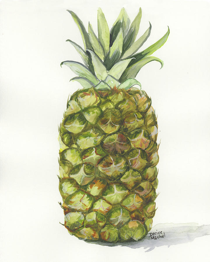 Golden Pineapple Painting by Darice Machel McGuire