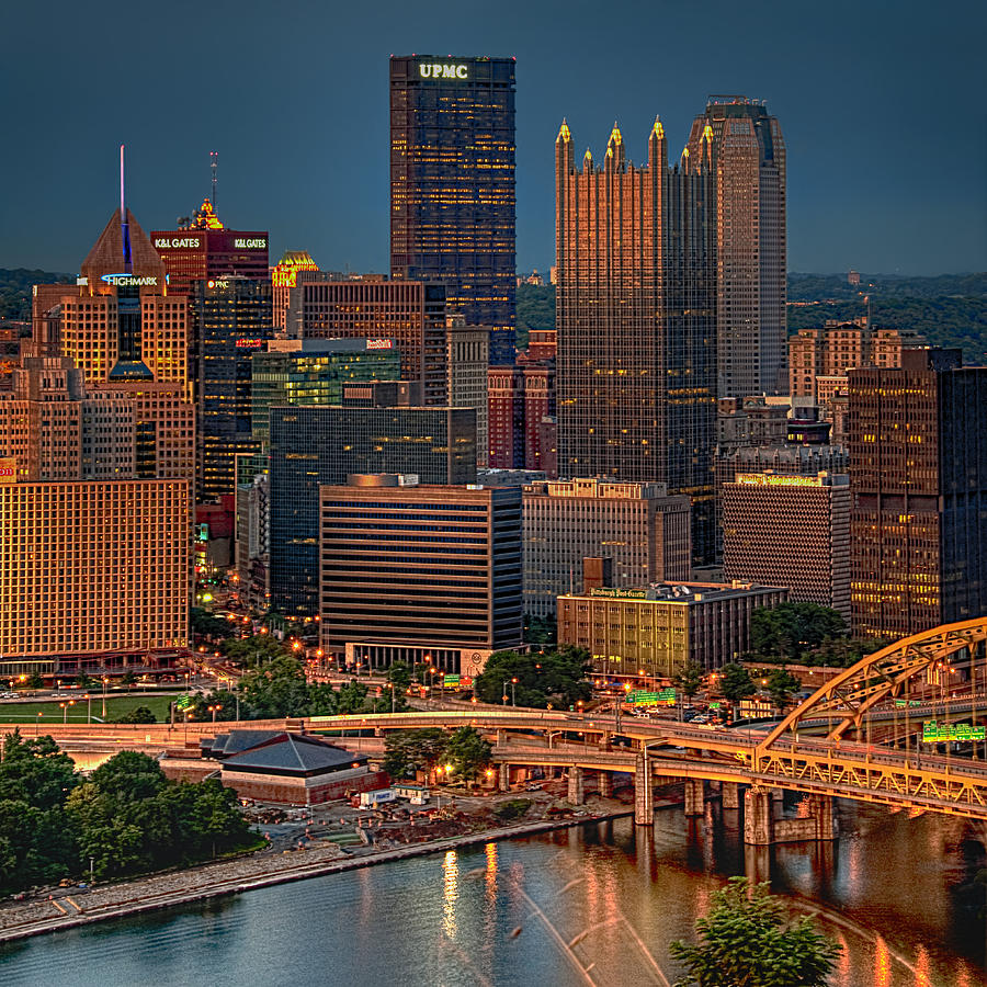 Golden Pittsburgh Photograph by Mitch Spence