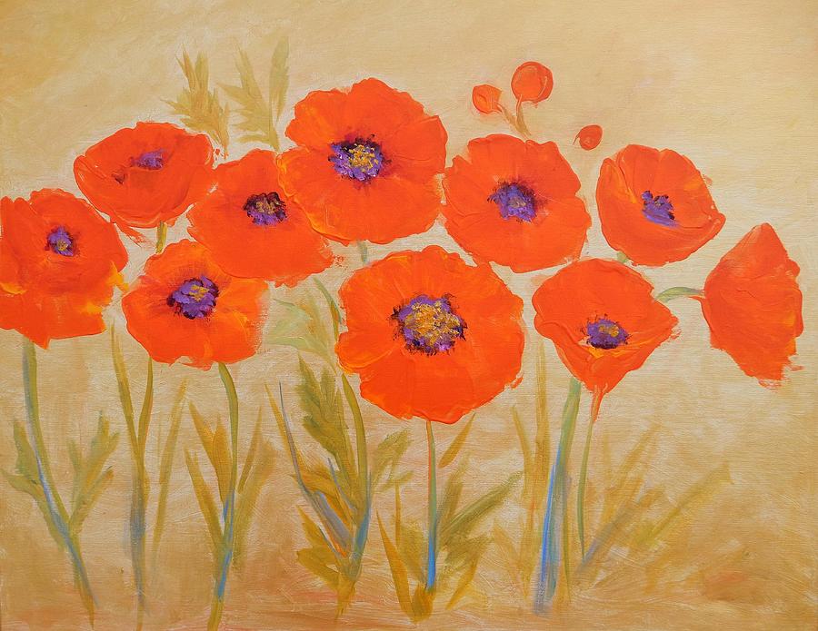Magical Poppies Painting by Caroline Patrick