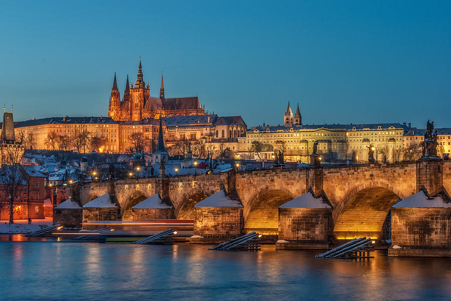 Golden Prague panorama Photograph by Martin Capek