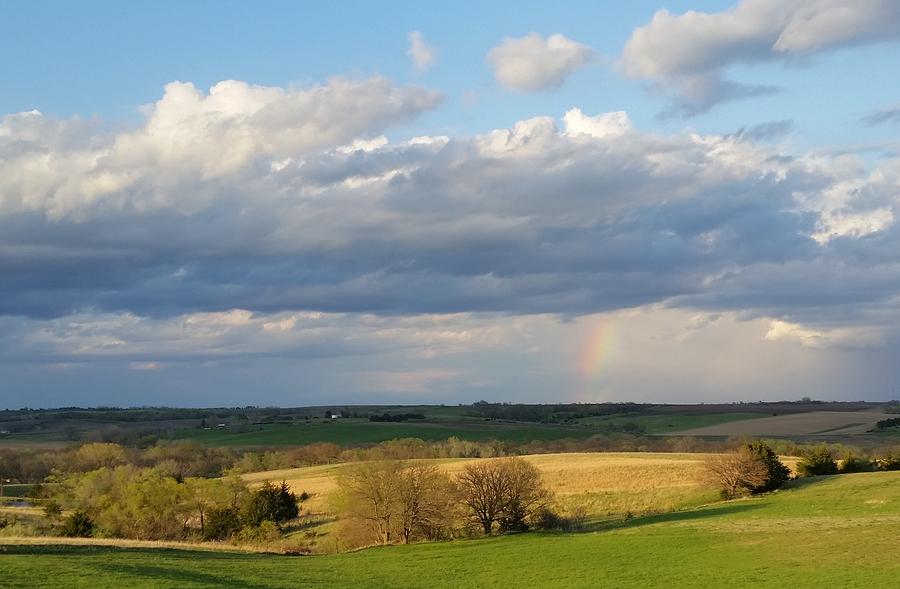 Golden Prairie Rainbow Photograph by Caryl J Bohn