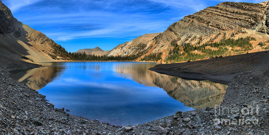 Landscape Photograph - Golden Reflections In Crypt Lake by Adam Jewell