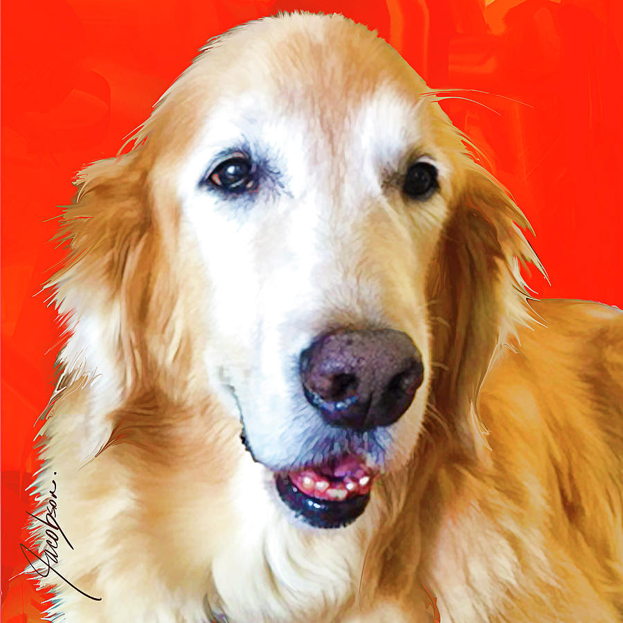 Golden Retriever 8 Painting by Jackie Medow-Jacobson