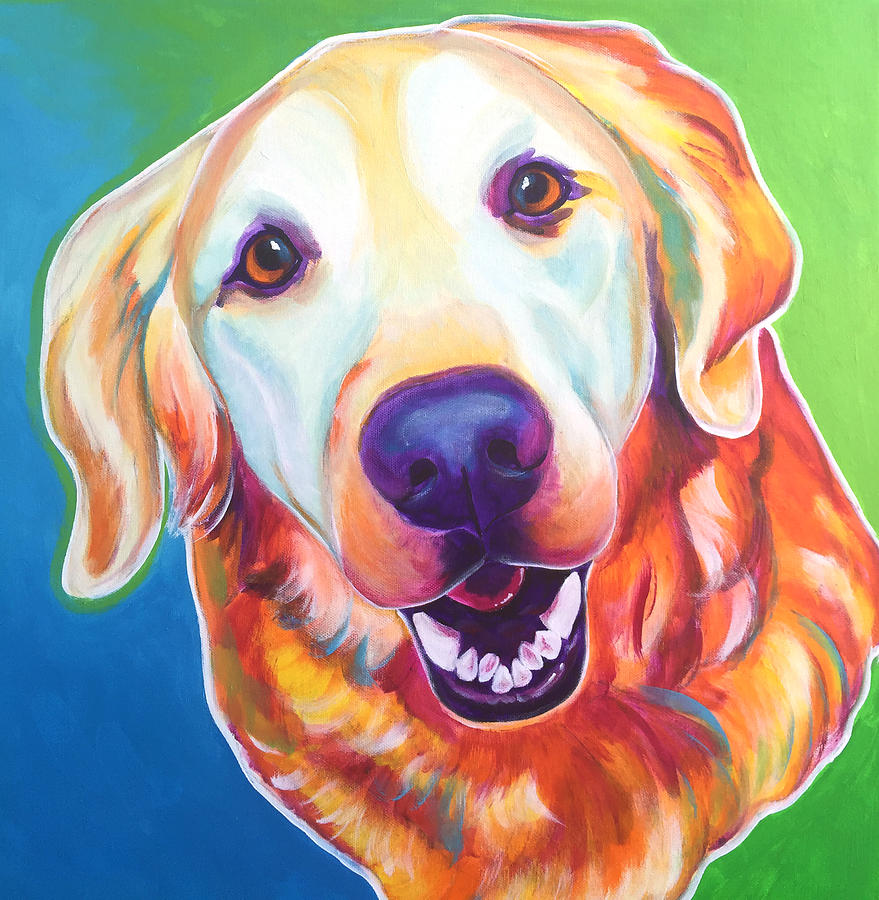 Golden Retriever - Daisy Mae Painting by Dawg Painter