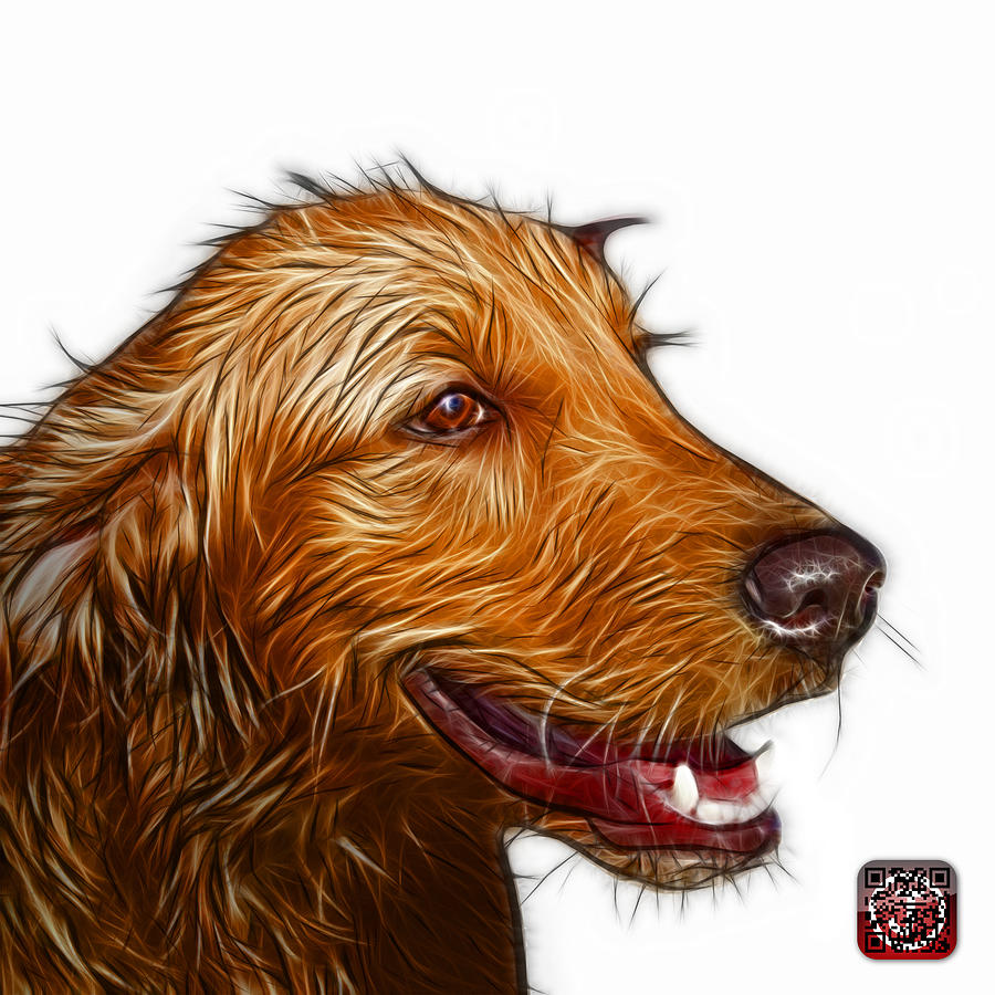 Golden Retriever Dog Art- 5421 - WB Painting by James Ahn