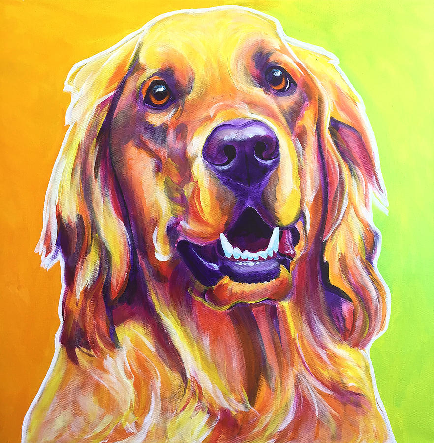 Golden Retriever Painting - Golden Retriever - Jasper by Dawg Painter