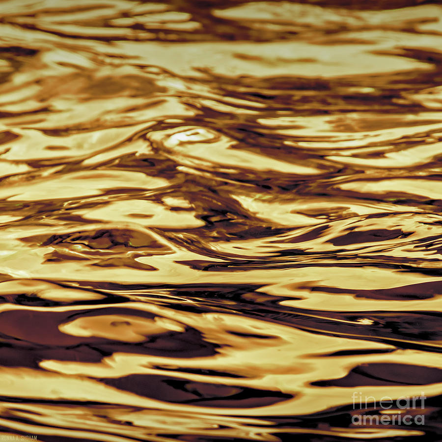 Golden River Abstract Fine Art Photography By Ronna A. Shoham Photograph