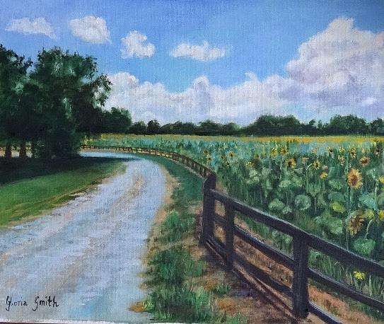 Golden Road Painting by Gloria Smith