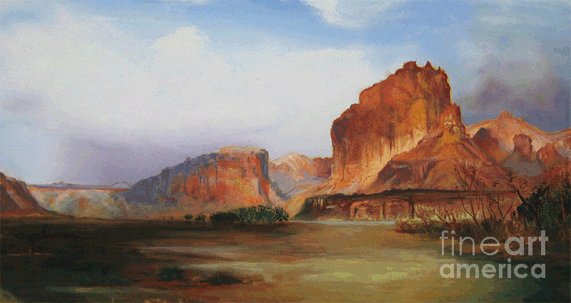 Golden rocks Painting by Dipali Shah