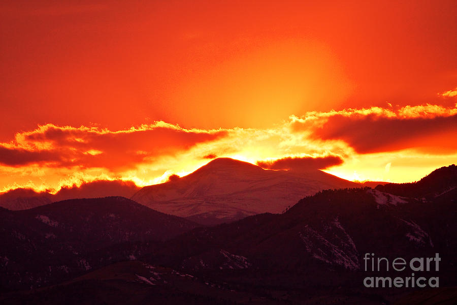Golden Rocky Mountain Sunset Photograph by James BO Insogna