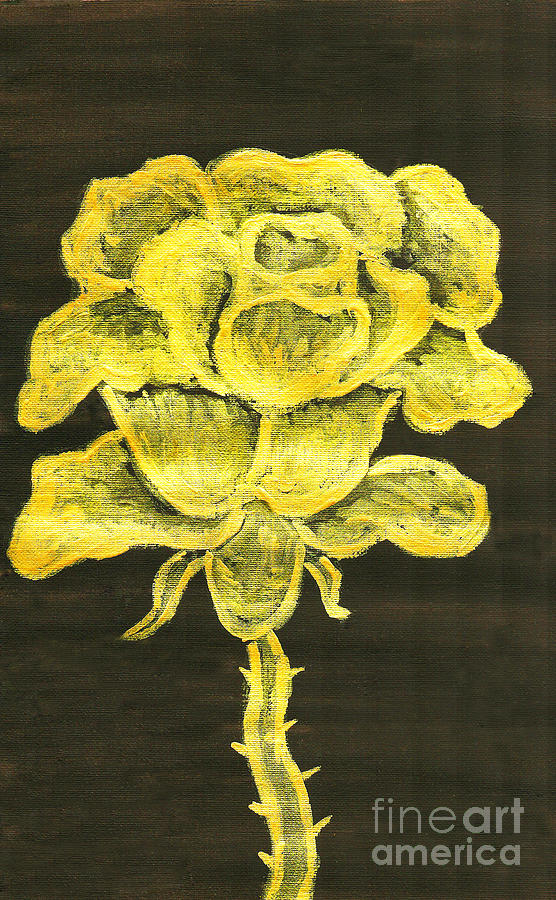 Golden rose 2 Painting by Irina Afonskaya