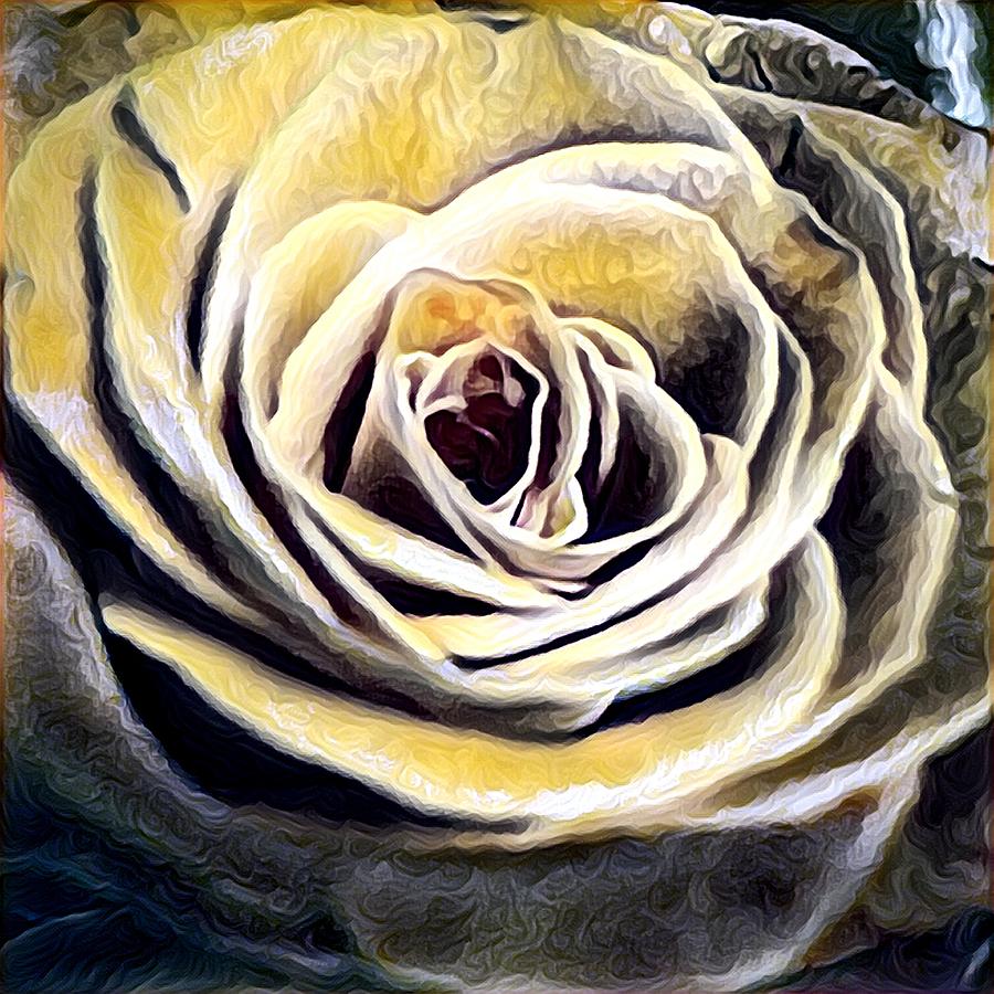 Golden Rose Digital Art by Gayle Price Thomas