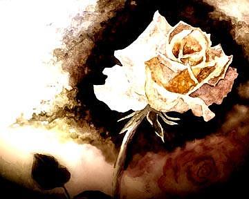Golden Rose Painting by Ruth Kongaika Golden Rose Painting by Ruth Kongaika