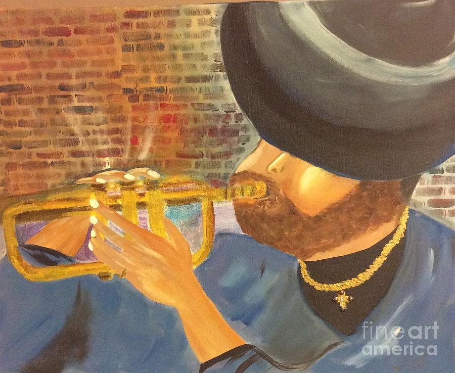 Golden Sax Painting by Pamela Frison Robinson | Fine Art America