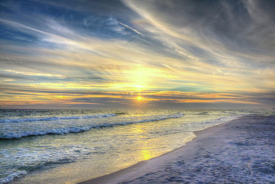 Golden Seaside Sunset Photograph by Ronald Kotinsky - Fine Art America