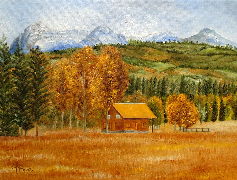 Golden Season Painting by Angeles M Pomata