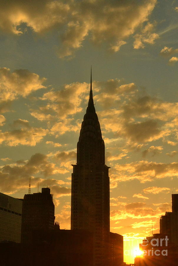Golden Skies - New York Sunset Photograph by Miriam Danar