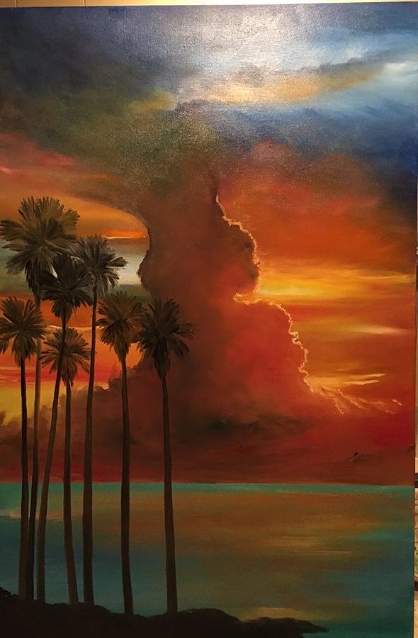 Paradise Painting - Golden Skies by Patti Lane