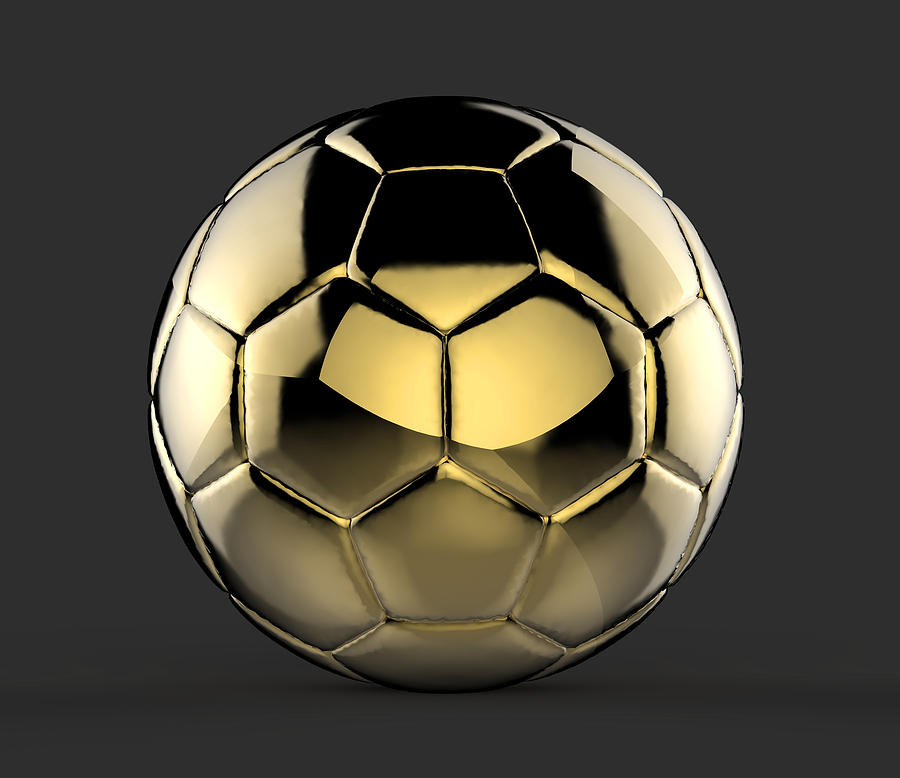 Golden Soccer Ball Digital Art By Jose Ricardo