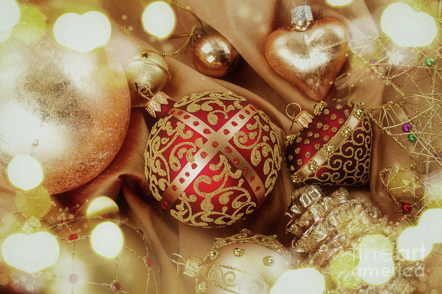 Golden Sparks of  Christmas  Photograph by Anastasy Yarmolovich