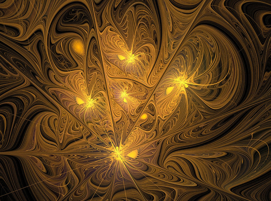Golden spiders Digital Art by Mary Raven - Fine Art America