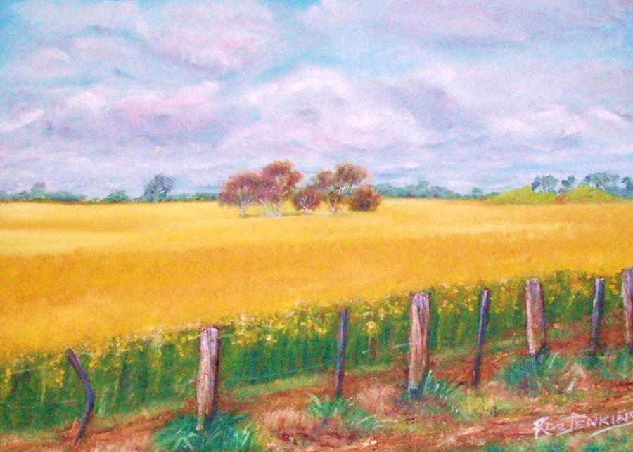 Country Painting - Golden Springtime by Roz Jenkins