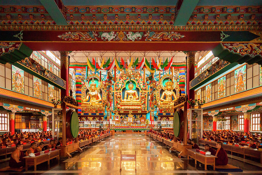 Golden Statues of Buddha, Bylakuppe, India by Mahesh Balasubramanian Golden Statues of Buddha, Bylakuppe, India by Mahesh Balasubramanian