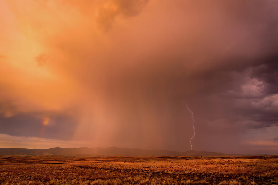 Arizona Photograph - Golden Storm Cell by Medicine Tree Studios