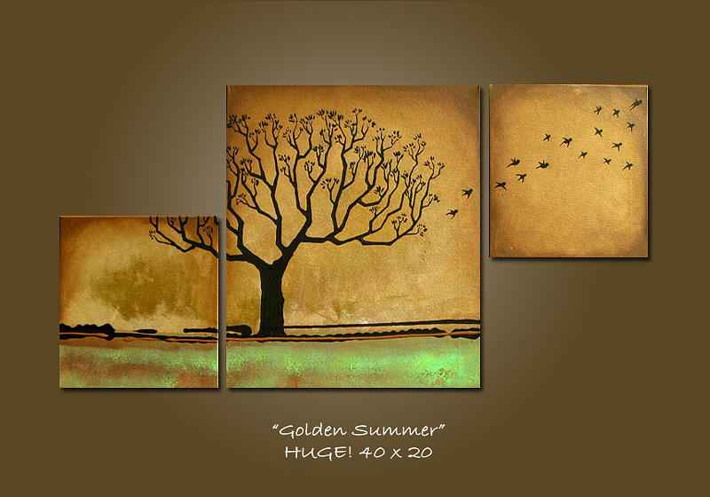 Landscape Painting - Golden Summer by Shanna Daley Landscape Painting - Golden Summer by Shanna Daley