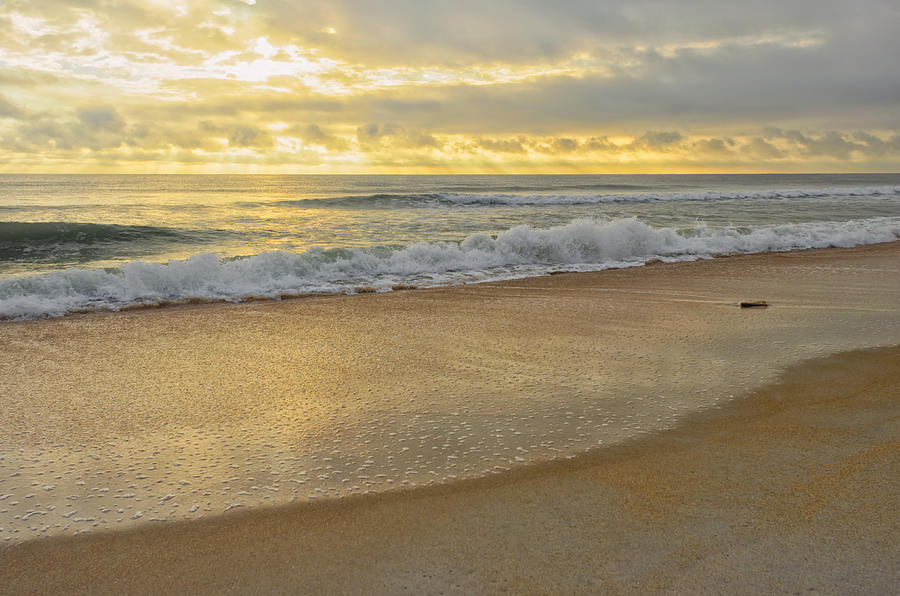 Golden Sunlight on Peaceful Early Morning Beach  Photograph by Marianne Campolongo