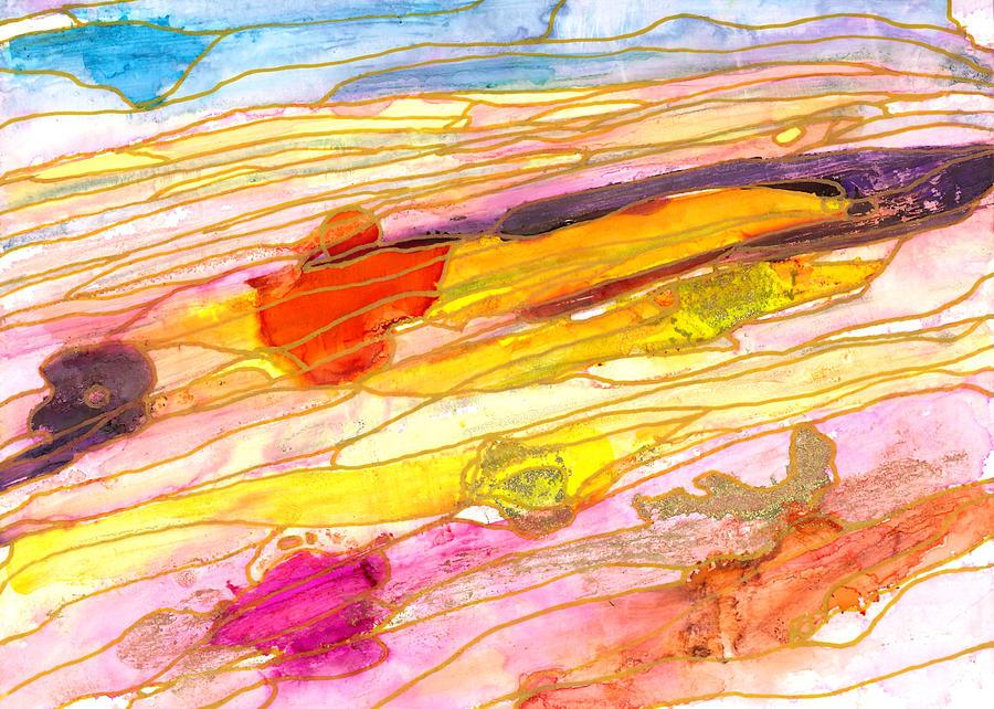 Beauty Painting - Golden Sunrise #1 by Katie Ree Beauty Painting - Golden Sunrise #1 by Katie Ree