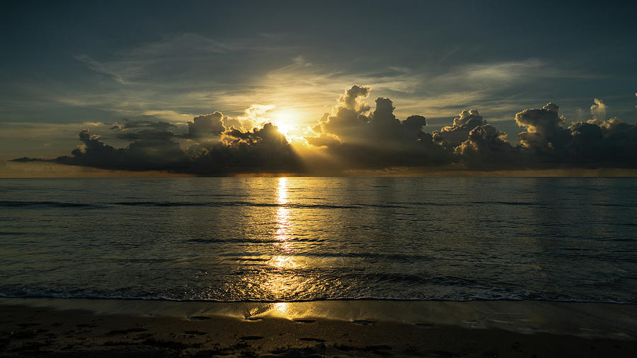 Golden Sunrise Delray Beach Florida Photograph by Lawrence S Richardson Jr