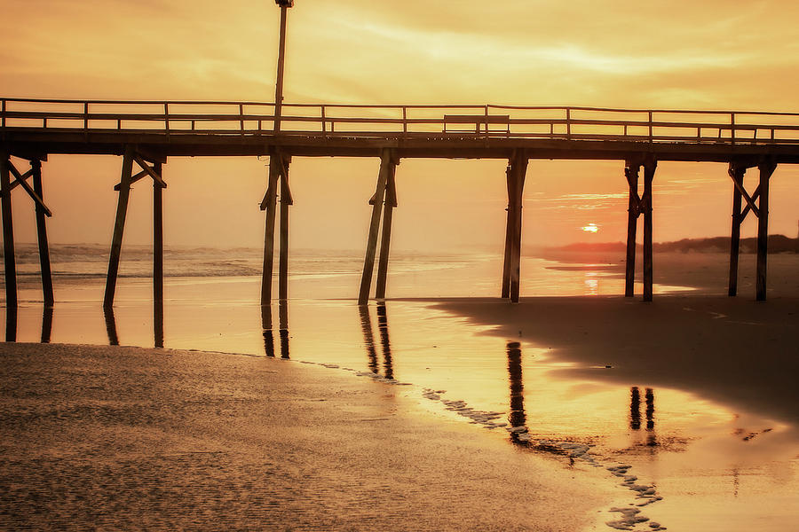 Golden Sunset Beach -1  Photograph by Alan Hausenflock