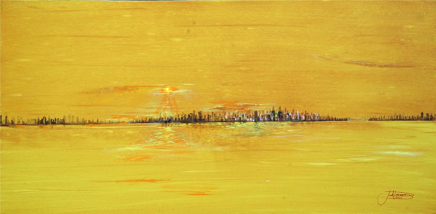 Golden Sunset Painting by Jack Diamond