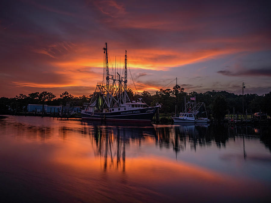Golden Sunset On The Bayou Photograph