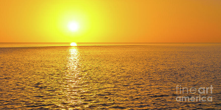 Golden Sunset on the Gulf of Mexico Photograph by ELITE IMAGE photography By Chad McDermott