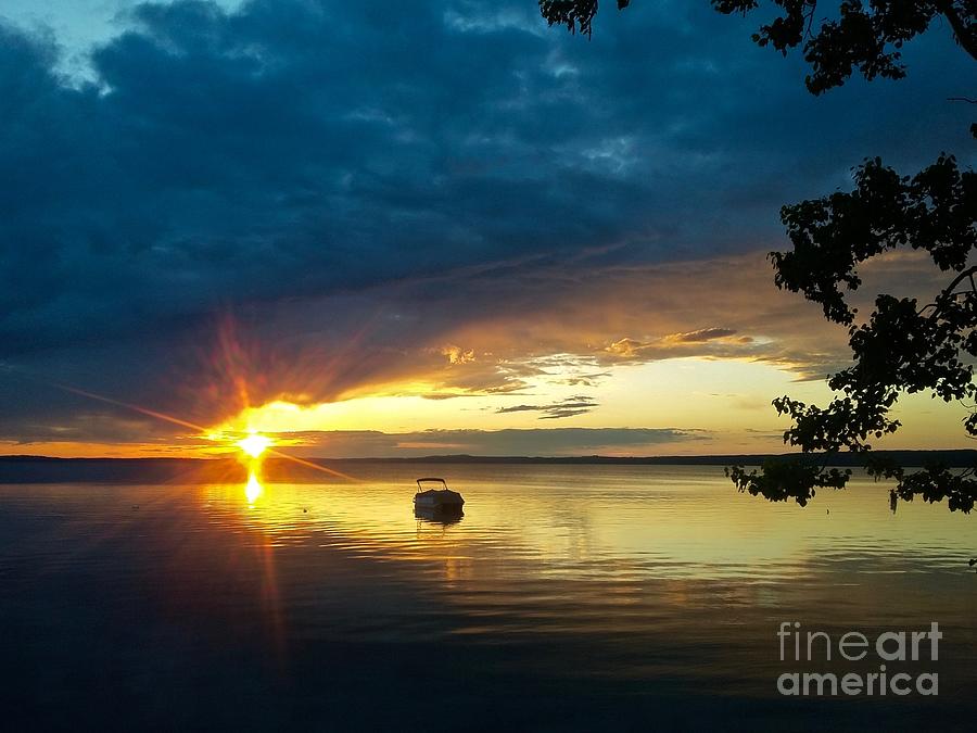 Golden Sunset  Reflected  Photograph by Linda Bianic