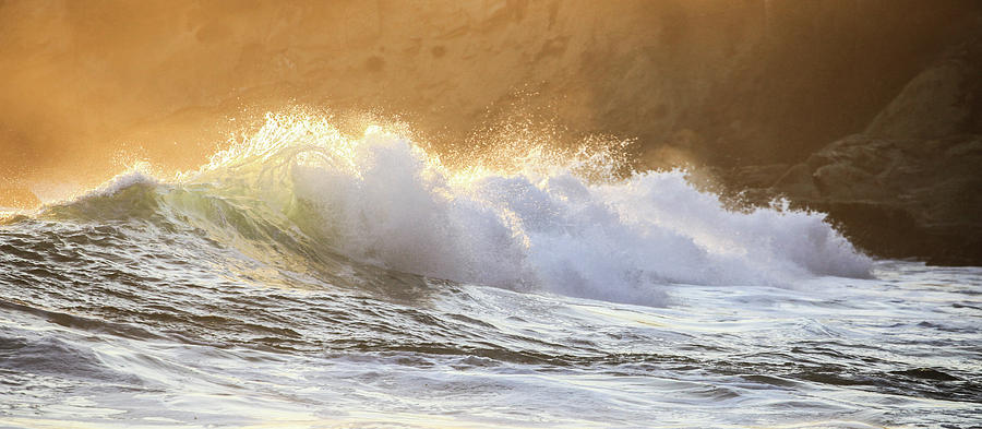 Golden Surf Photograph by Cliff Wassmann