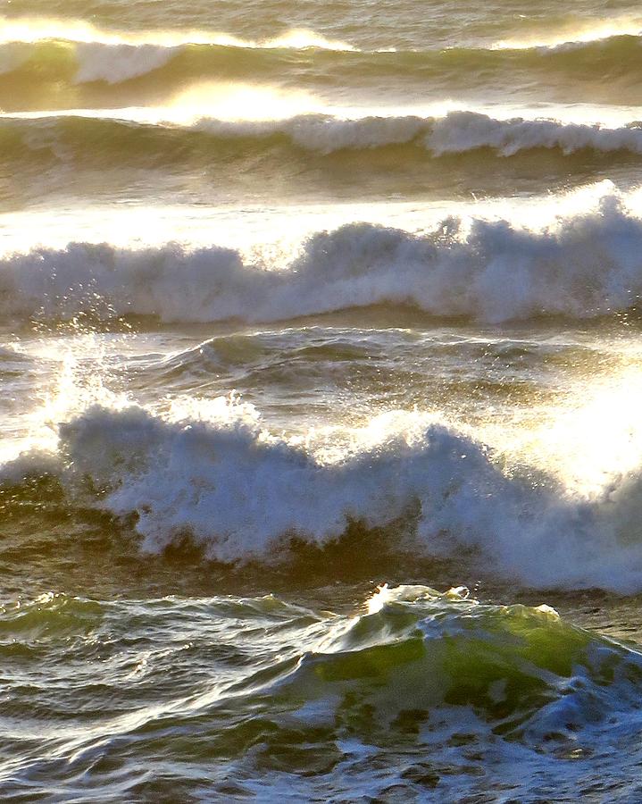 Golden Surf Photograph by Michael Ramsey