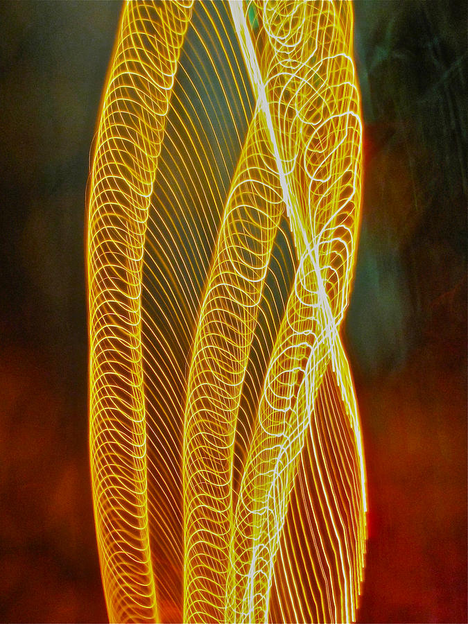 Golden swirl abstract Photograph by Sean Griffin