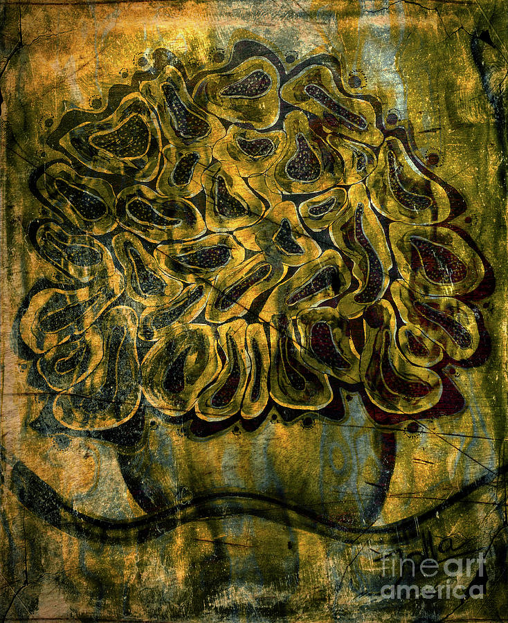 Golden tapestry Painting by Jolanta Anna Karolska