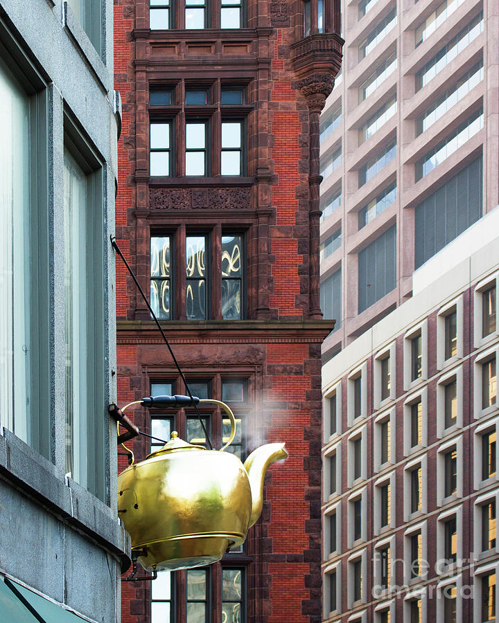 Golden Teapot 1 Photograph by Cheryl Del Toro