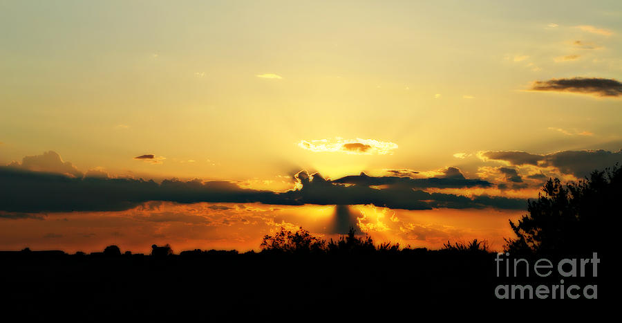Sunset Photograph - Golden Texas Sunset by Linda Phelps